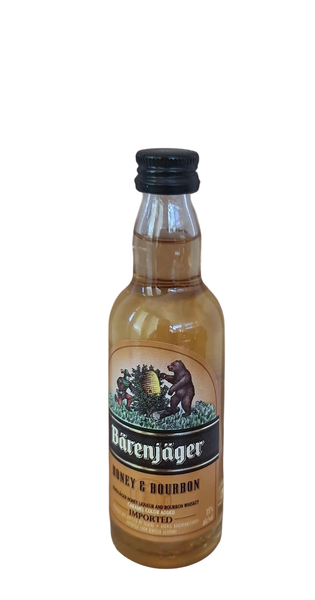 Barenjager Honey  Bourbon Wiskey, Caramel colour added2